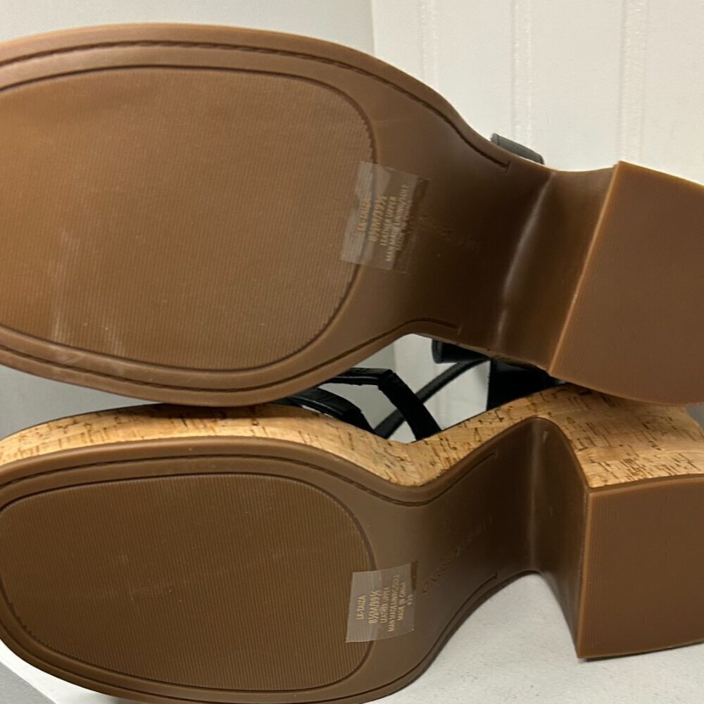 Lucky Brand Women's Taiza Platform Sandal Heeled in Black Size 8.5 - Picture 6 of 9